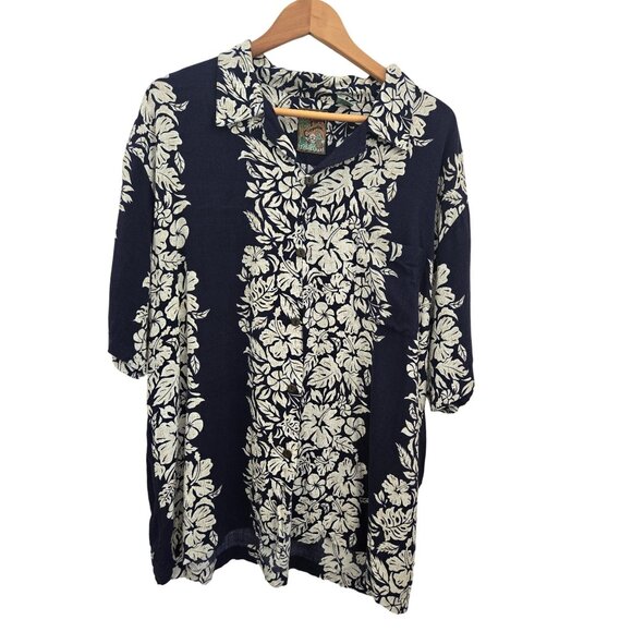 Pineapple Connection Hawaiian Shirt Mens L Vintage - Picture 1 of 3